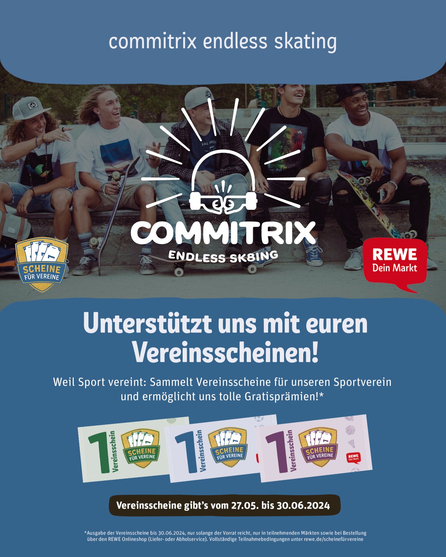 Unser Sportverein nimmt an “Scheine für Vereine” von REWE teil